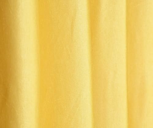 Image of Curtains 9 Feet Long for Living Room - Long Door Curtains Set 1 Pcs Panel, Solid Parda for Home Decor & Office Yellow Colour 9 feet (48 x 108 Inch) - 1 Pcs