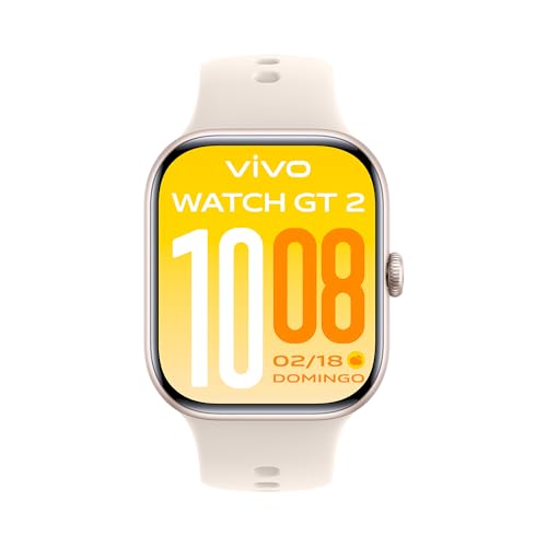 Vivo Watch GT2 Reloj Inteligente con batería de 25 días, Llamadas Bluetooth, Modos Pádel y Tenis Pro, Tarjetas de Acceso NFC, más de 100 Modos Deportivos, Pantalla de 2.07', GPS