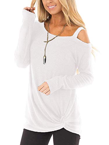 Amoretu - Blusa para mujer, diseño de nudo en el frente