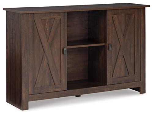 Signature Design by Ashley Turnley Rustic Accent Cabinet or TV Stand, Fits TVs up to 52´´, Brown