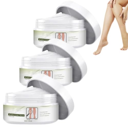 Crema para varices, Alivio instantáneo para varices, Varices para piernas, Cuidado hidratante de la piel (3 piezas)