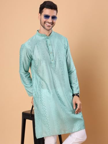 Image of Amazon Brand - Tavasya Men Maroon Self-Design Sequinned