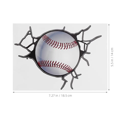 KICHOUSE 3 hojas Stickers de Béisbol autoadhesivos 3D miniatura 2