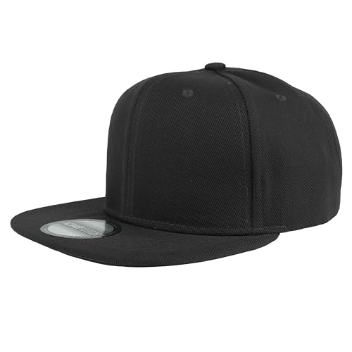 Image of Gelante Snapback Hats for Men - Flat Bill Brim Baseball Cap Hat - Plain Blank Adjustable
