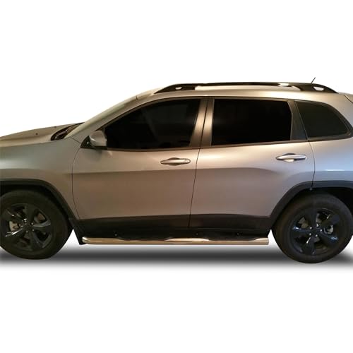 Estribos laterales acero inoxidable 3 pulg para Jeep Cherokee miniatura 5