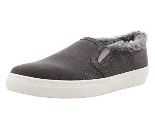 Skechers Goldie Fuzzy Feelings Slip On Womens Shoes Size 5, Color: Charcoal