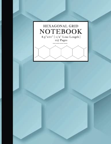 Hexagonal Graph Paper Notebook 8.5" x 11" Size | 1/2" Hexagon Side Length: For Organic Chemistry -  Independently published