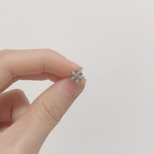 Christmas-Snowflake-Small-Stud-Earrings-18K-Gold-for-Women-Tiny-20G-Cartilage-Screw-Back-Tragus-Helix-Barbell-Piercing-Body-Dainty-Cute-Fashion-Cubic-Zirconia-Jewelry-Gifts-Daughther-BFF-Birthday-Xmas