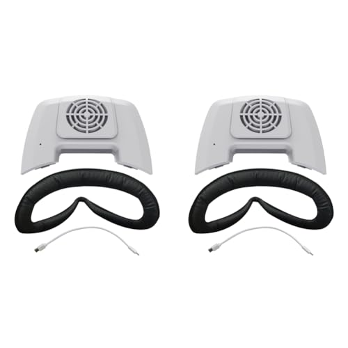 LYEAA Cubrebocas con ventilador de refrigeración para Quest 3S VR; interfaz transpirable antisudor