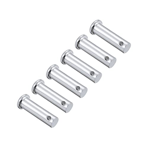 PATIKIL 10mmx35mm Singolo Foro Clip Perni, 6pz Piatto Testa Zinco-placcatura Solido Acciaio Collegamento Cerniera Perno