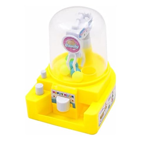 Roadoor Mini Candy Grabber, Catcher Claw Machine Toy, Grabber Arcade Game Ball Catch Toy, Parent-child Interactive Claw Machine Sensory Toy for Kids Yellow Cover