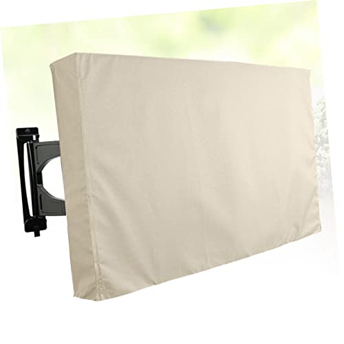 Housse de protection téléviseur extérieur imperméable tissu beige