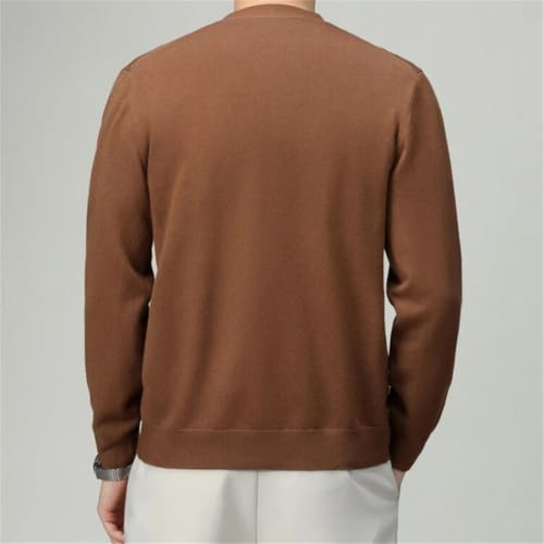 TdvcpmkkMen's V-Neck Single Breasted Cardigan Business Casual Sweater Elastic Warm Knitted Sweater3