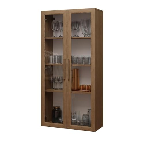 Cristaleira Suspensa 70 cm 2 Portas de Vidro Rustic Madesa