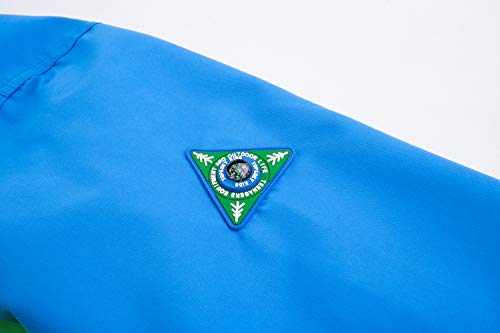 Loktarc Toddler Boys Girls Color Block Rain Jacket Lightweight Waterproof Raincoat Outdoor Windbreaker Blue 4-5 Years/Size 110 #TOP5