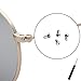 Produktbild Ersatz-Schützmetallschrauben für Ray-Ban Aviator RB3025 3025 Sonnenbrillen-Reparatur-Set (4er-Set), Bonus-Schraubendreher (Silber)