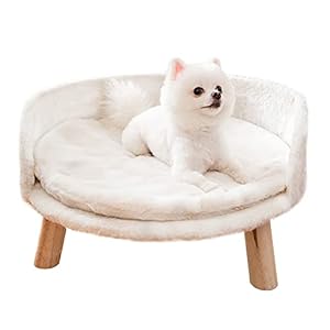 Pet Indoor Stool Bed with Wood Legs