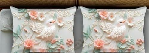 Image of DECOR WELL Premium 7D Digital Print Polycotton Double Bed Sheet with 2 Matching Pillow Covers - Soft, Wrinkle-Resistant & Vibrant Bedroom Decor - Green Sparrow
