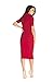 Dress the Population Women's Gloria High Neck Crepe Midi Dress, Garnet, XX-Small