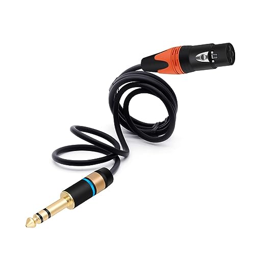 Câble Jack 6.35mm vers XLR femelle symétrique avec conducteurs haute fidélité
