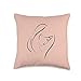 Disney Princess Mulan Sketch Blush Pink Throw Pillow, 16x16, Multicolor