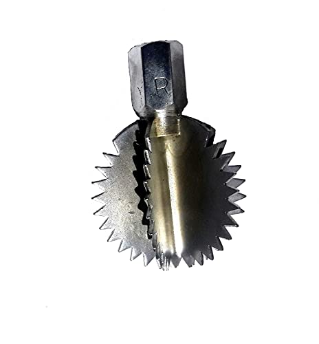 Samnantools stainless steel Blade 3 inch Length, R-Thread Coconut Scraper - Silver