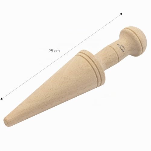 Colador chino de varilla Lacor 60300 en acero inoxidable con maza de madera natural 6