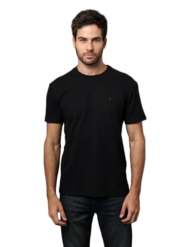 Camiseta Masculina Gola Dupla Calvin Klein Jeans Preto Pp