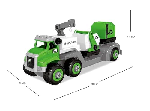 Image of DIY Toy Vehicles Set - Assembly Toy Farm Truck with Screwdriver Multi Fuctional Construction Set, Building Vehicle Play Set, Toys for 3 to 5 Year Old Boys, Kids, Girls