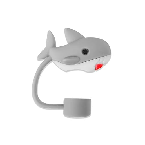 Shark Silicone Straw Cover for Stanley 40&30 Oz Cup - 10mm Straw Cap Stopper for Reusable Tumblers (DM355)