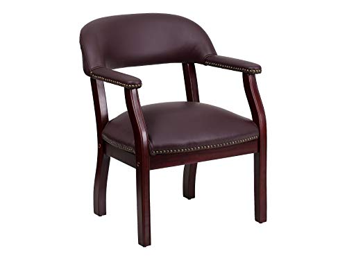 Flash Furniture Diamond Burgundy LeatherSoft Conference Chair with Accent Nail Trim