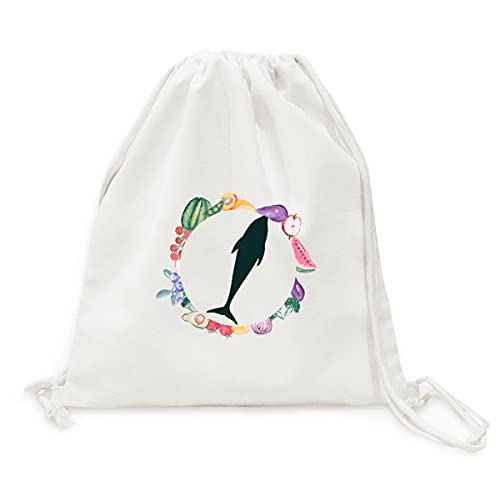 Sac en tissu pliable dauphin au design épuré blue ocean pour vos courses