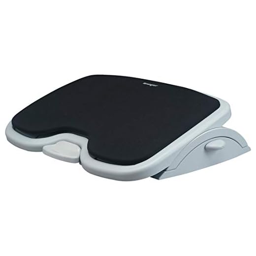 Kensington Comfort Memory Foam Adjustable Footrest (K56144USF),White/Black,Smartfit