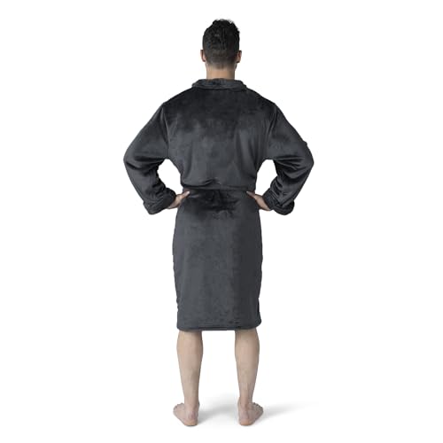 Bata de baño para hombre de tacto seda con parche Transfer de Northwest 3