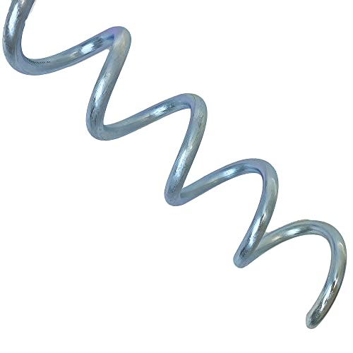 MUKCHAP Lot de 6 kits d'ancrage de trampoline de 31 cm avec tête triangulaire, kit d'arrimage de piquets d'ancrage de trampoline, kit d'ancrage galvanisé en spirale avec piquets et sangles pour abris – Image 5