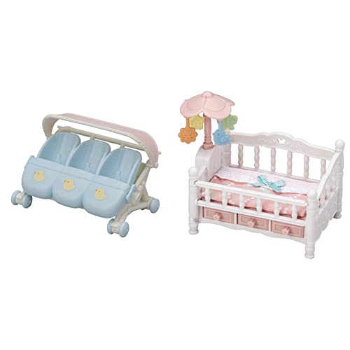 Sylvanian Families 5533 Carrito de Trillizos & Sylvanian Families 5534 La Cunita de los Trillizos
