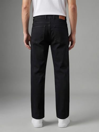 Image of Urbano Fashion Men's Relaxed Fit Washed Denim Jeans Non-Stretchable