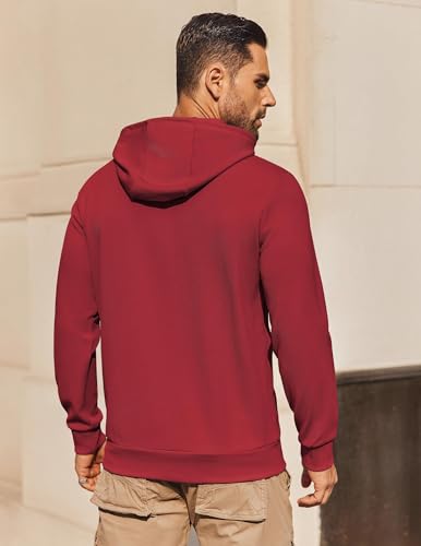 Image of COOFANDY Mens Hoodie Long Sleeve Casual Pullover Hooded Sweatshirt Fashion Drawstring Hoodies with Pocket