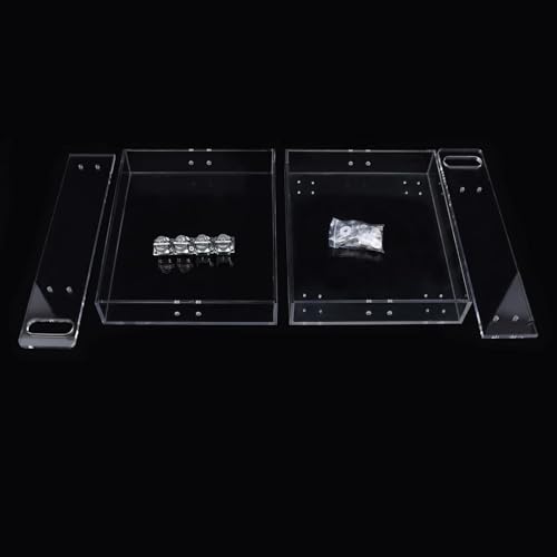 Acrylic Clear Side Table on Wheels 0.4 in Thickened Board, Modern Design Rolling Storage Acrylic Cart Home Decor Nightstand 2 Layers - Image 6