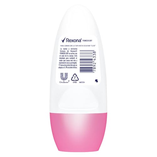 REXONA desodorante antitranspirante powder en roll on para dama 50 ml