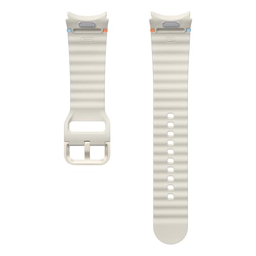 Image of SAMSUNG Galaxy Watch 7, 6, 5, 4 Series Sport Band, Rubber, Smartwatch Replacement Strap for Men and Women, One Click Attachment, Medium /Large, ET-SNL31LWEGUJ, Cream