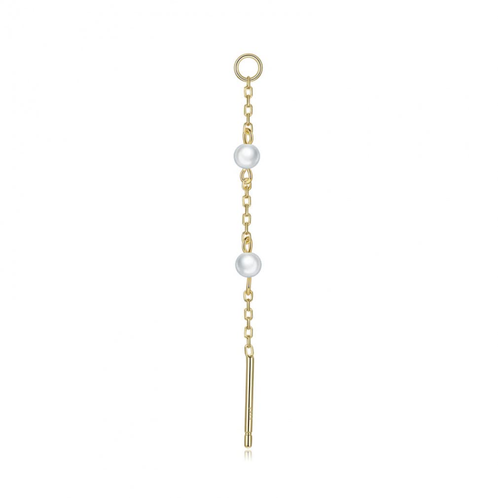 YCTTKDD 1 x Mix-Ohrringe für Damen, Ohrstecker-Schmuck mit Kette, Ohrpiercing-Schmuck