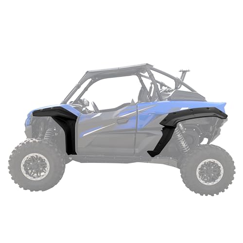 Image of Wider XXL Front & Rear Fender Flares Kit Compatible with Kawasaki Teryx KRX 1000 2020-2025 Accessories Update Extended Mud Flaps Extension Mud Guards Replace 99994-1324(12PCS,Left & Right)