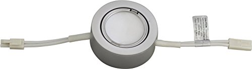 Image of 3 LED Puck Light Kit - Black Cover with Warm White Light (3,000k) - Under Cabinet and Furniture - 120v /110v - Dimmable - Line-Voltage (No Transformer Needed) (Warm White Light /Silver Cover 3 Pack)