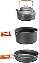 サンパーシー アウトドア クッカーセット 3点 調理器具 やかん 鍋 フライパン キャンプ アルミ [並行輸入品]