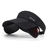 AJG Summer Sun Visor Hats for Women Retractable Brim Adjustable Sun Protection Baseball Golf Tennis