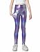 Gnainach Girls Shiny Metallic Leggings Size 4t 5t Holographic Purple Stretch Comfortable High Waist Yoga Pants for Toddler Gift Ballet