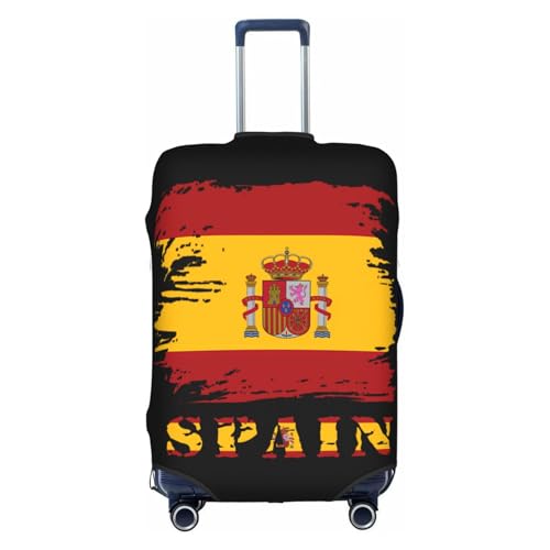 Travel Luggage Cover Vintage Spain Flag Fashion Washable Baggage Suitcase Protector Fit For Luggage X-Large
