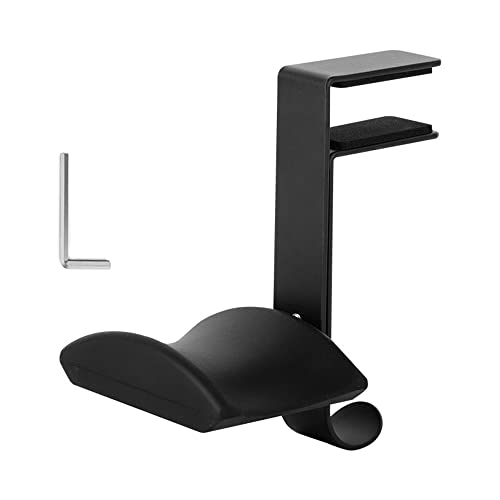 Lxoraziy Support de Casque Réglable, Support de Suspension pour écouteurs, Support D'économie D'espace de Bureau, pour Tous Les Casques de Jeu Bluetooth(Noir) Cover