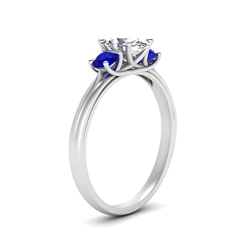 Image of Choose Your Gemstone Classic Three Stone Ring 925 Sterling Silver Oval Shape 3 Stone Engagement Rings Everyday Jewelry Wedding Jewelry Handmade Gifts for Wife US Size 4 to 12